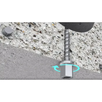 Wkręt do betonu R-LX M6 7,5x55 mm gwint wewnętrzny M10 ocynk galwaniczny 100szt. RAWLPLUG (R-LX-06X055-I10-ZP)